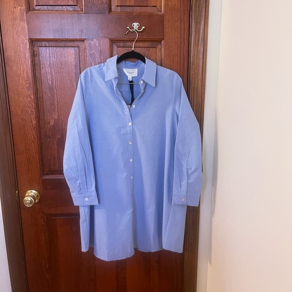 TUCKERNUCK Chambray Harris Shirt Dress Pomander Place NWT Size M - Picture 5 of 7